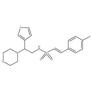 (E)-N-(2-morpholino-2-(thiophen-3-yl)ethyl)-2-(p-tolyl)ethenesulfonamide Structure