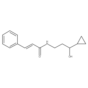 N-(3-cyclopropyl-3-hydroxypropyl)cinnamamide结构式