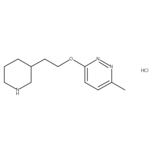 3-Methyl-6-(2-(piperidin-3-yl)ethoxy)pyridazine hydrochloride结构式