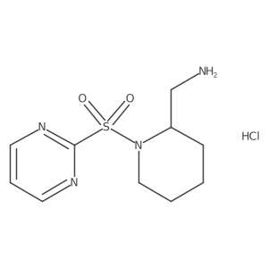 (1-(Pyrimidin-2-ylsulfonyl)piperidin-2-yl)methanamine hydrochloride Structure