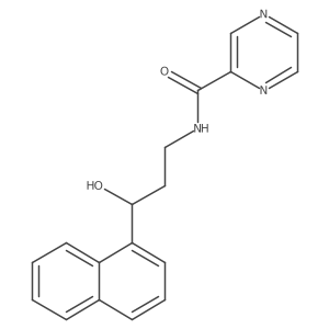 N-(3-hydroxy-3-(naphthalen-1-yl)propyl)pyrazine-2-carboxamide Structure