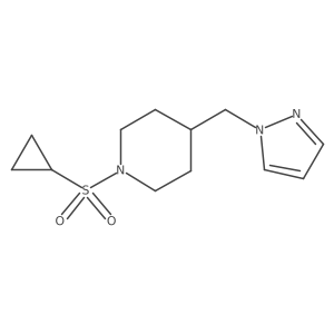 4-((1H-pyrazol-1-yl)methyl)-1-(cyclopropylsulfonyl)piperidine Structure