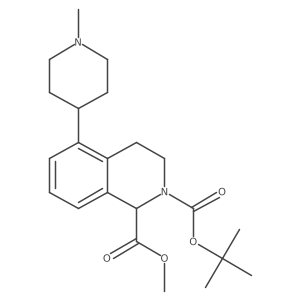 2-O-tert-butyl 1-O-methyl 5-(1-methylpiperidin-4-yl)-3,4-dihydro-1H-isoquinoline-1,2-dicarboxylate Structure
