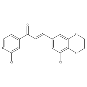 3-(8-Chloro-2,3-dihydro-1,4-benzodioxin-6-yl)-1-(2-chloropyridin-4-yl)prop-2-en-1-one结构式