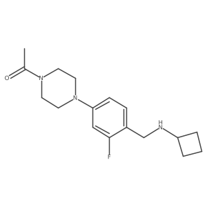 1-(4-(4-((Cyclobutylamino)methyl)-3-fluorophenyl)piperazin-1-yl)ethanone Structure