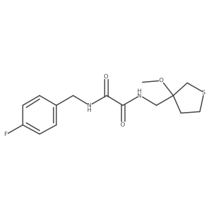 N1-(4-fluorobenzyl)-N2-((3-methoxytetrahydrothiophen-3-yl)methyl)oxalamide结构式