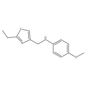 n-((2-Ethylthiazol-4-yl)methyl)-4-methoxyaniline结构式