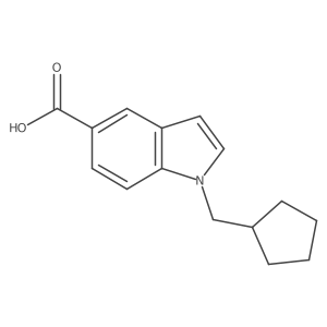 1-(Cyclopentylmethyl)-1H-indole-5-carboxylic acid结构式