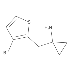 1-((3-Bromothiophen-2-yl)methyl)cyclopropan-1-amine结构式
