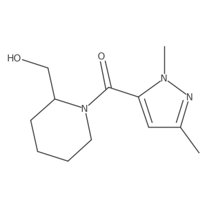 [1-(1,3-dimethyl-1H-pyrazole-5-carbonyl)piperidin-2-yl]methanol Structure