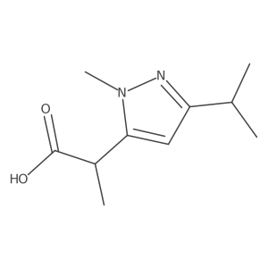 2-[1-Methyl-3-(propan-2-yl)-1H-pyrazol-5-yl]propanoic acid Structure