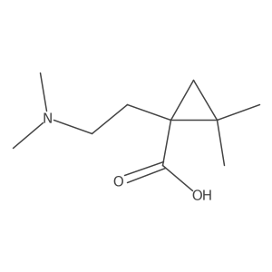 1-[2-(Dimethylamino)ethyl]-2,2-dimethylcyclopropane-1-carboxylic acid Structure