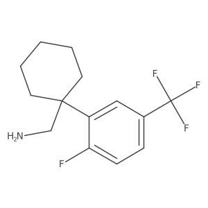 {1-[2-Fluoro-5-(trifluoromethyl)phenyl]cyclohexyl}methanamine结构式