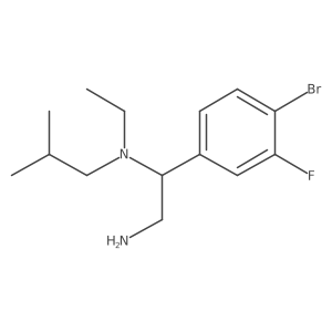 1,2-Ethanediamine, 1-(4-bromo-3-fluorophenyl)-N1-ethyl-N1-(2-methylpropyl)- Structure