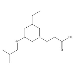 1-Piperidinepropanoic acid, 3-ethyl-5-[(2-methylpropyl)amino]-结构式
