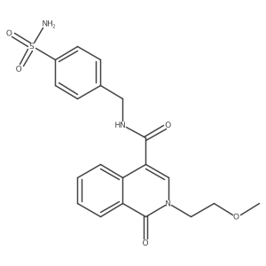 2-(2-methoxyethyl)-1-oxo-N-(4-sulfamoylbenzyl)-1,2-dihydroisoquinoline-4-carboxamide Structure