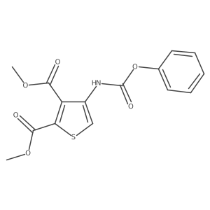 4-[(Phenoxycarbonyl)amino]-2,3-thiophenedicarboxylic acid 2,3-dimethyl ester Structure
