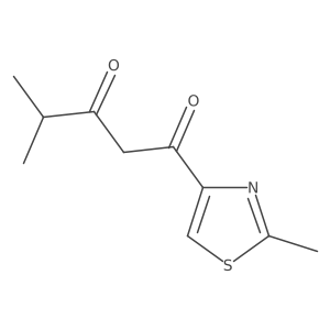 4-Methyl-1-(2-methyl-1,3-thiazol-4-yl)pentane-1,3-dione Structure