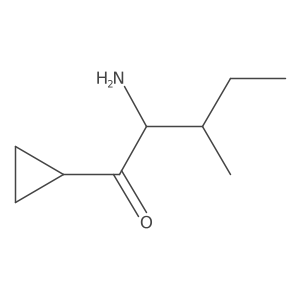 2-Amino-1-cyclopropyl-3-methylpentan-1-one结构式