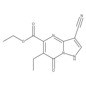 ethyl 3-cyano-6-ethyl-7-oxo-4H-pyrazolo[1,5-a]pyrimidine-5-carboxylate Structure