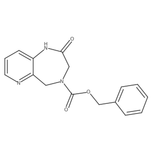 4H-Pyrido[3,2-e]-1,4-diazepine-4-carboxylic acid, 1,2,3,5-tetrahydro-2-oxo-, phenylmethyl ester Structure
