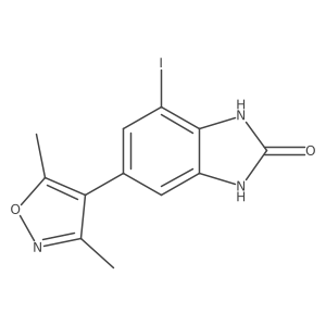 6-(3,5-dimethylisoxazol-4-yl)-4-iodo-1H-benzo[d]imidazol-2(3H)-one结构式