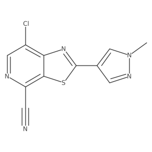 7-chloro-2-(1-methyl-1H-pyrazol-4-yl)thiazolo[5,4-c]pyridine-4-carbonitrile Structure