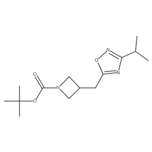 tert-Butyl 3-((3-isopropyl-1,2,4-oxadiazol-5-yl)methyl)azetidine-1-carboxylate Structure