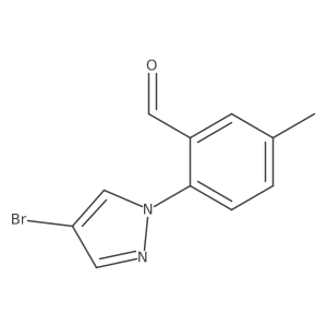 2-(4-Bromo-1H-pyrazol-1-yl)-5-methylbenzaldehyde结构式