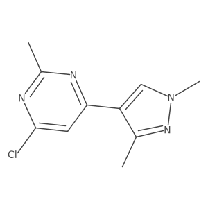4-Chloro-6-(1,3-dimethyl-1H-pyrazol-4-yl)-2-methylpyrimidine Structure