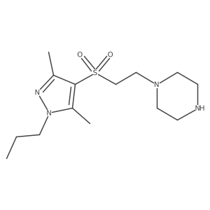 1-(2-((3,5-Dimethyl-1-propyl-1H-pyrazol-4-yl)sulfonyl)ethyl)piperazine结构式