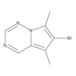 6-Bromo-5,7-dimethylpyrrolo[2,1-f][1,2,4]triazine结构式