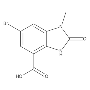 6-Bromo-1-methyl-2-oxo-3H-benzimidazole-4-carboxylic acid Structure