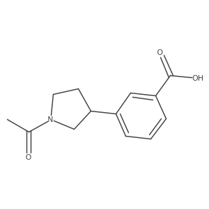 3-(1-Acetylpyrrolidin-3-yl)benzoic acid结构式