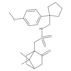1-(7,7-dimethyl-2-oxobicyclo[2.2.1]heptan-1-yl)-N-((1-(4-methoxyphenyl)cyclopentyl)methyl)methanesulfonamide Structure