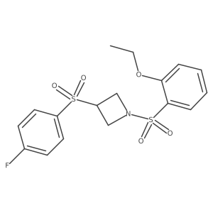 1-((2-Ethoxyphenyl)sulfonyl)-3-((4-fluorophenyl)sulfonyl)azetidine Structure