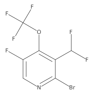 2-Bromo-3-(difluoromethyl)-5-fluoro-4-(trifluoromethoxy)pyridine Structure