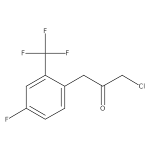 1-Chloro-3-(4-fluoro-2-(trifluoromethyl)phenyl)propan-2-one结构式