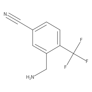 3-(Aminomethyl)-4-(trifluoromethyl)benzonitrile结构式