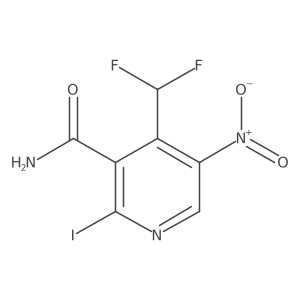 4-(Difluoromethyl)-2-iodo-5-nitronicotinamide结构式