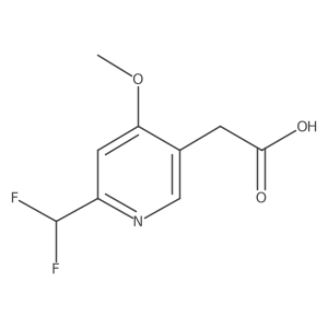 2-(Difluoromethyl)-4-methoxypyridine-5-acetic acid结构式