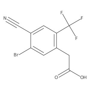 5-Bromo-4-cyano-2-(trifluoromethyl)phenylacetic acid Structure