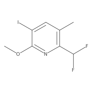 2-(Difluoromethyl)-5-iodo-6-methoxy-3-methylpyridine结构式