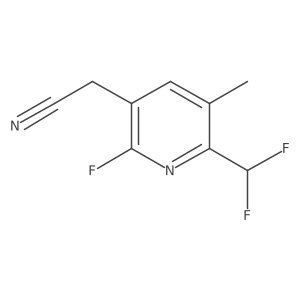 2-(Difluoromethyl)-6-fluoro-3-methylpyridine-5-acetonitrile结构式