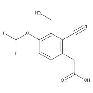 2-(2-Cyano-4-(difluoromethoxy)-3-(hydroxymethyl)phenyl)acetic acid Structure