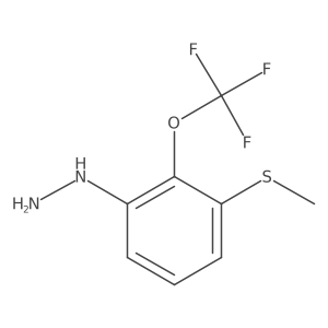 1-(3-(Methylthio)-2-(trifluoromethoxy)phenyl)hydrazine Structure