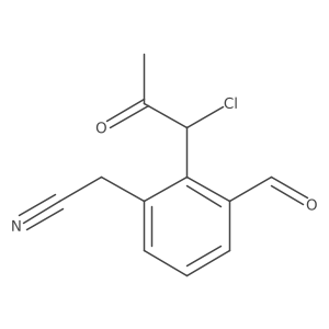 2-(1-Chloro-2-oxopropyl)-3-formylphenylacetonitrile结构式