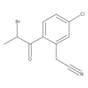 2-(2-Bromopropanoyl)-5-chlorophenylacetonitrile结构式