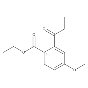 Ethyl 4-methoxy-2-(1-oxopropyl)benzoate结构式