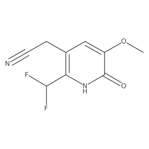 2-(Difluoromethyl)-6-hydroxy-5-methoxypyridine-3-acetonitrile Structure